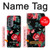 S3112 Rose Floral Pattern Black Case For Motorola Edge (2022)