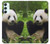 S1073 Panda Enjoy Eating Case For Samsung Galaxy A34 5G