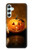 S1083 Pumpkin Spider Candles Halloween Case For Samsung Galaxy A34 5G