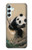 S2210 Panda Fluffy Art Painting Case For Samsung Galaxy A34 5G