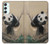 S2210 Panda Fluffy Art Painting Case For Samsung Galaxy A34 5G
