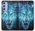 S0752 Blue Fire Grim Wolf Case For Samsung Galaxy A54 5G