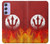 S2803 Fire Red Devil Spear Symbol Case For Samsung Galaxy A54 5G