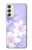 S2361 Purple White Flowers Case For Samsung Galaxy A24 4G