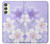 S2361 Purple White Flowers Case For Samsung Galaxy A24 4G
