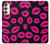 S2933 Pink Lips Kisses on Black Case For Samsung Galaxy A24 4G
