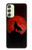 S2955 Wolf Howling Red Moon Case For Samsung Galaxy A24 4G