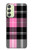 S3091 Pink Plaid Pattern Case For Samsung Galaxy A24 4G