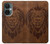 S2529 Leo Zodiac Tattoo Brown Graphic Print Case For OnePlus Nord CE 3 Lite, Nord N30 5G
