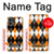 S3421 Black Orange White Argyle Plaid Case For Motorola Moto G Stylus 5G (2023)