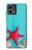 S3428 Aqua Wood Starfish Shell Case For Motorola Moto G Stylus 5G (2023)