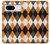 S3421 Black Orange White Argyle Plaid Case For Google Pixel 8