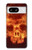 S3881 Fire Skull Case For Google Pixel 8