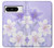 S2361 Purple White Flowers Case For Google Pixel 8 pro