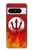 S2803 Fire Red Devil Spear Symbol Case For Google Pixel 8 pro