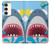 S3947 Shark Helicopter Cartoon Case For Samsung Galaxy S23 Plus