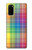 S3942 LGBTQ Rainbow Plaid Tartan Case For Samsung Galaxy S20