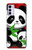 S3929 Cute Panda Eating Bamboo Case For Motorola Moto G42