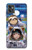S3915 Raccoon Girl Baby Sloth Astronaut Suit Case For Motorola Moto G32