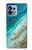 S3920 Abstract Ocean Blue Color Mixed Emerald Case For Motorola Edge+ (2023), X40, X40 Pro, Edge 40 Pro