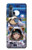 S3915 Raccoon Girl Baby Sloth Astronaut Suit Case For Motorola Edge+