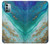 S3920 Abstract Ocean Blue Color Mixed Emerald Case For Nokia G11, G21