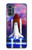 S3913 Colorful Nebula Space Shuttle Case For Motorola Moto G62 5G