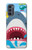 S3947 Shark Helicopter Cartoon Case For Motorola Moto G62 5G