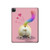 S3923 Cat Bottom Rainbow Tail Hard Case For iPad Pro 12.9 (2022, 2021, 2020, 2018), iPad Air 13 (2025, 2024)