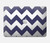 S2345 Navy Blue Shavron Zig Zag Pattern Hard Case For MacBook Air 15″ (2023,2024,2025) - A2941, A3114, A3241