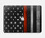 S3472 Firefighter Thin Red Line Flag Hard Case For MacBook Air 15″ (2023,2024) - A2941, A3114