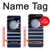 S2767 Navy White Striped Case For Samsung Galaxy Z Flip 5