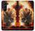 S0863 Hell Fire Skull Case For Samsung Galaxy Z Fold 5