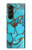 S2685 Aqua Turquoise Gemstone Graphic Printed Case For Samsung Galaxy Z Fold 5