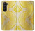 S2713 Yellow Snake Skin Graphic Printed Case For Samsung Galaxy Z Fold 5