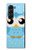 S3029 Cute Blue Owl Case For Samsung Galaxy Z Fold 5