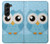 S3029 Cute Blue Owl Case For Samsung Galaxy Z Fold 5