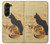 S3229 Vintage Cat Poster Case For Samsung Galaxy Z Fold 5