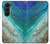 S3920 Abstract Ocean Blue Color Mixed Emerald Case For Samsung Galaxy Z Fold 5