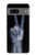 S3101 X-ray Peace Sign Fingers Case For Google Pixel 7a