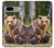 S3558 Bear Family Case For Google Pixel 7a