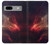 S3897 Red Nebula Space Case For Google Pixel 7a