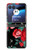 S3112 Rose Floral Pattern Black Case For Motorola Razr 40 Ultra