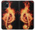 S0493 Music Note Burn Case For iPhone 15