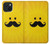 S1145 Yellow Mustache Sun Case For iPhone 15