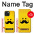 S1145 Yellow Mustache Sun Case For iPhone 15
