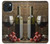 S1316 Grapes Bottle and Glass of Red Wine Case For iPhone 15