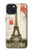 S2108 Eiffel Tower Paris Postcard Case For iPhone 15