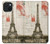 S2108 Eiffel Tower Paris Postcard Case For iPhone 15