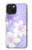 S2361 Purple White Flowers Case For iPhone 15